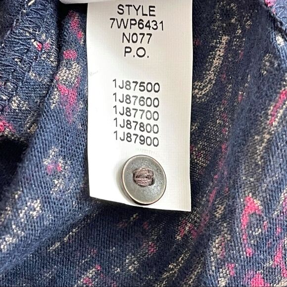 Lucky Brand Cotton Modal Popover Blouse Fairy Goth Whimsigoth Grunge Fall Size S - Picture 11 of 15